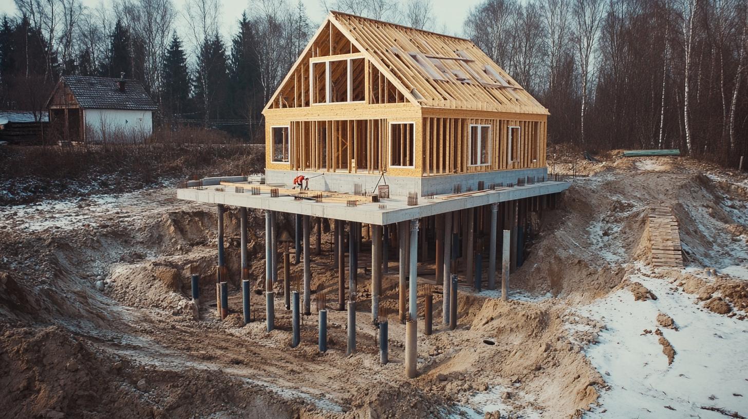 Технология строительства каркасного дома на сваях