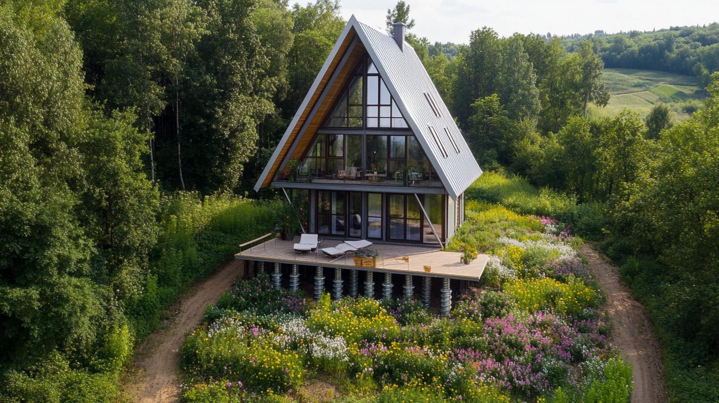 Технология строительства каркасного дома на сваях