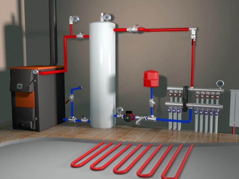 монтаж систем отопления и водоснабжения